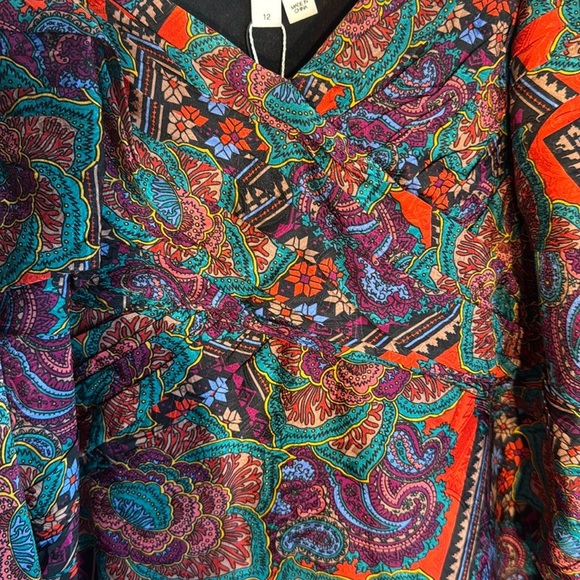 NWT Veronica Beard Silk Blend Ruched Bishop Sleeve Lined Dress Stunning!! 🤩 - Picture 13 of 15